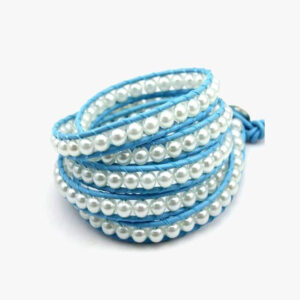 Blue Pearl Wrap Bracelet