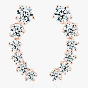 Rose Gold Star Crystal Earring