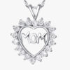Mom's CZ Heart Pendant