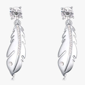 Silver Feather Earrings