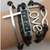 Infinity Love Believe Cross Bracelet