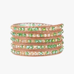 August Peridot Wrap Bracelet