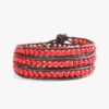 Bold Red  Wrap Bracelet