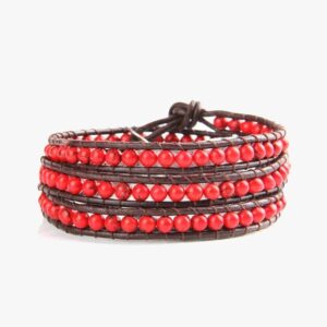 Bold Red  Wrap Bracelet
