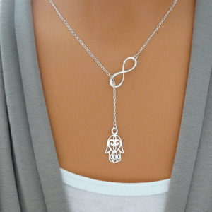 Infinite Luck Pendant Necklace in Silver Color - Gives a Fashionable and Unique Look