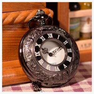 Classic Black Pocket Watch
