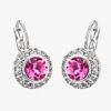 Austrian Crystal Round Dangle Drop Earrings