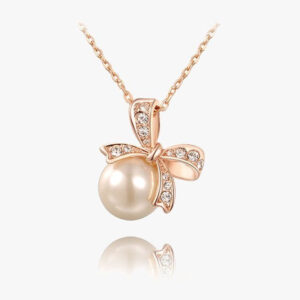 Bow Pearl Necklace