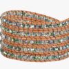 Green Crystal Wrap Bracelet