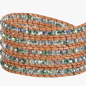 Green Crystal Wrap Bracelet