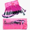 Hot Pink 24 Piece Make Up Brush Set