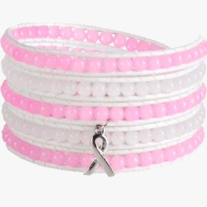 Pink Ribbon Wrap Bracelet