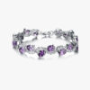 Alexandrite Exquisite Bracelet - Platinum-Plated Round Cut Bracelet with a Modern Look