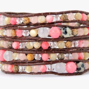 Soft Pink Natural Wrap Bracelet