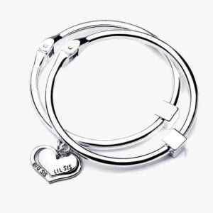 Big Sis Lil Sis Charm Bangle Set