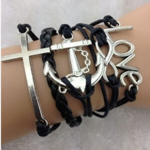 Love Infinity Anchor Cross Bracelet