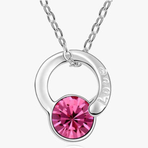 Love Inscribed Florence Crystal Pendant