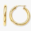 Classic Bold Gold Hoops- Secured With a Back Closure - Perfect for All Occasions