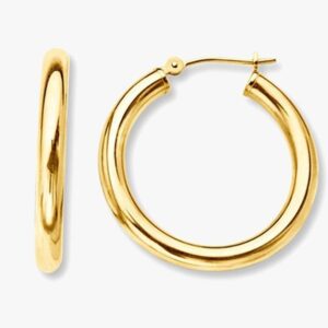 Classic Bold Gold Hoops- Secured With a Back Closure - Perfect for All Occasions
