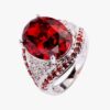Garnet Red Statement Ring