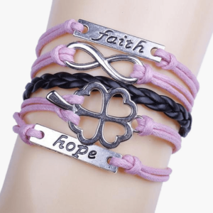 Clover Faith Hope Infinity Bracelet