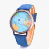 Denim World Map Watch
