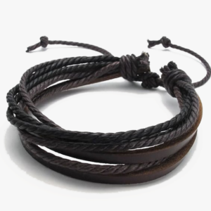 Rustic Leather Wrap Bracelet