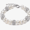 Silver And Pearl Bracelet