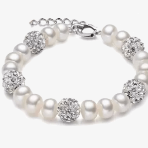 Silver And Pearl Bracelet