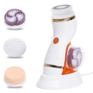 Facial Cleansing Brush With Changeable Heads & Stand