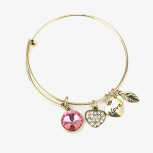 October Birthstone Charm Bangle