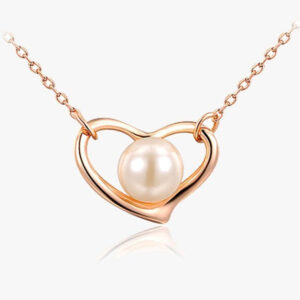 White Pearl Heart Pendant