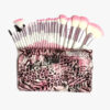 24 Piece Pink Leopard Brush Set