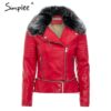 Fur Collar Leather Jacket