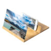 Phone Magnifier 3D Screen - Foldable, Portable, Wooden in Black, Brown, and Gold